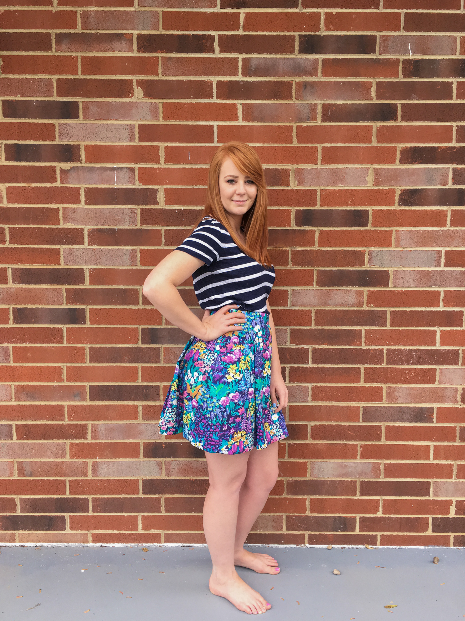 How to Wear the LuLaRoe Madison Skirt + Easy Floral Outfit