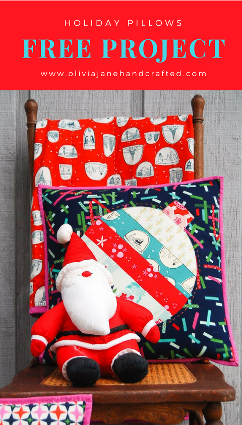 FREE scrap busting holiday pillow project