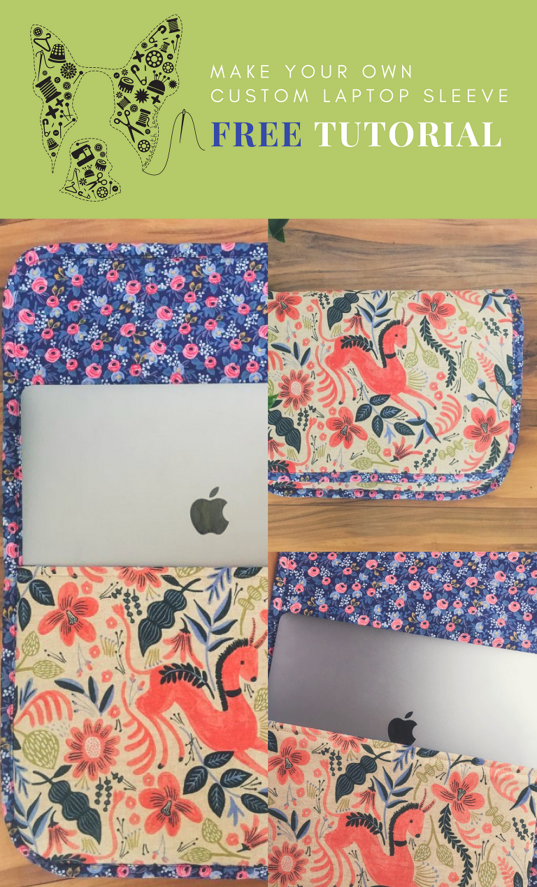 Free DIY custom laptop sleeve tutorial