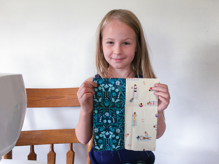 Sewing with Kids: sewing a quilt top