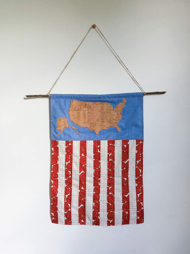 free sewing with kids patriotic wall hanging project fourth of July