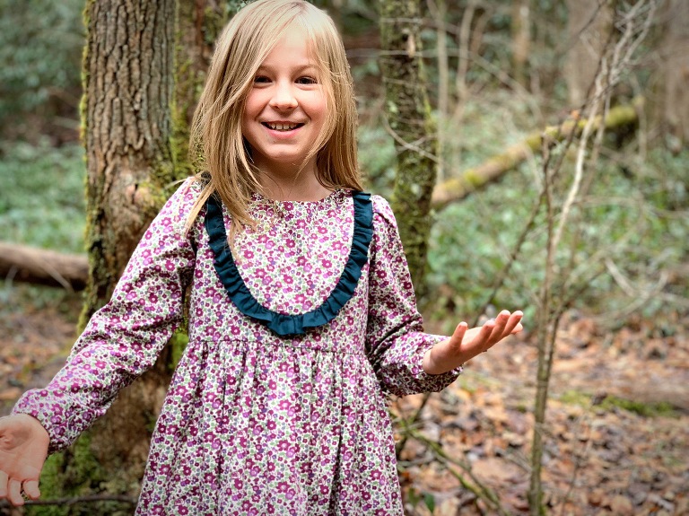 winter floral liberty dress