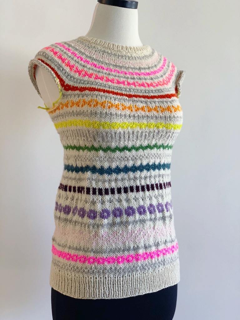 Cartography knit sweater with Good Wool and Posy yarn