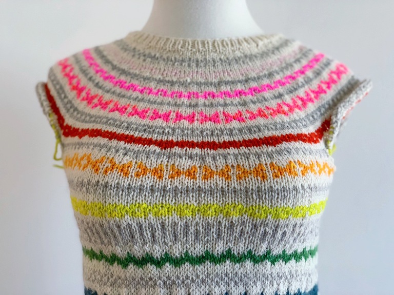 Cartography knit sweater with Good Wool and Posy yarn