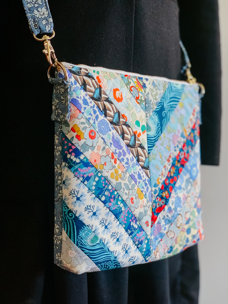 Liberty cross stitched crossbody bag