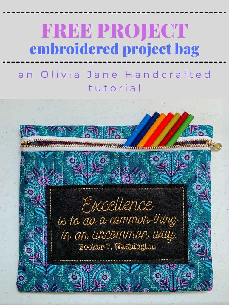 Janome embroidered bag tutorial skyline s9