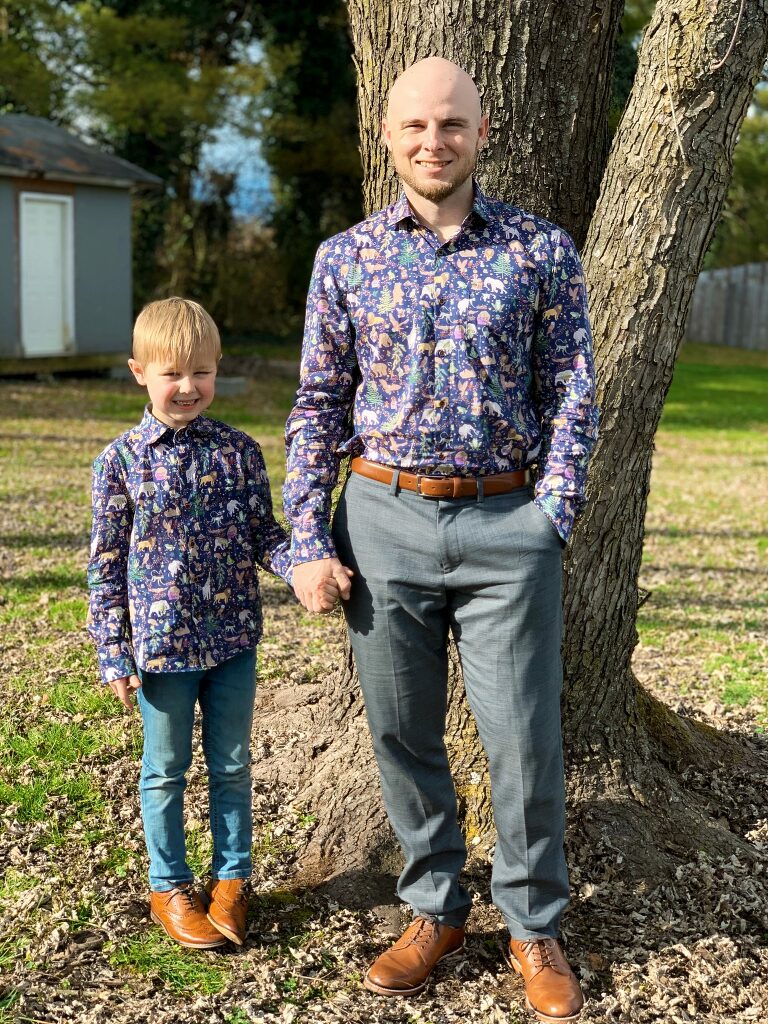 Dad And Son Matching Dress Shirts | Customized Baby Clothes | KNITROOT