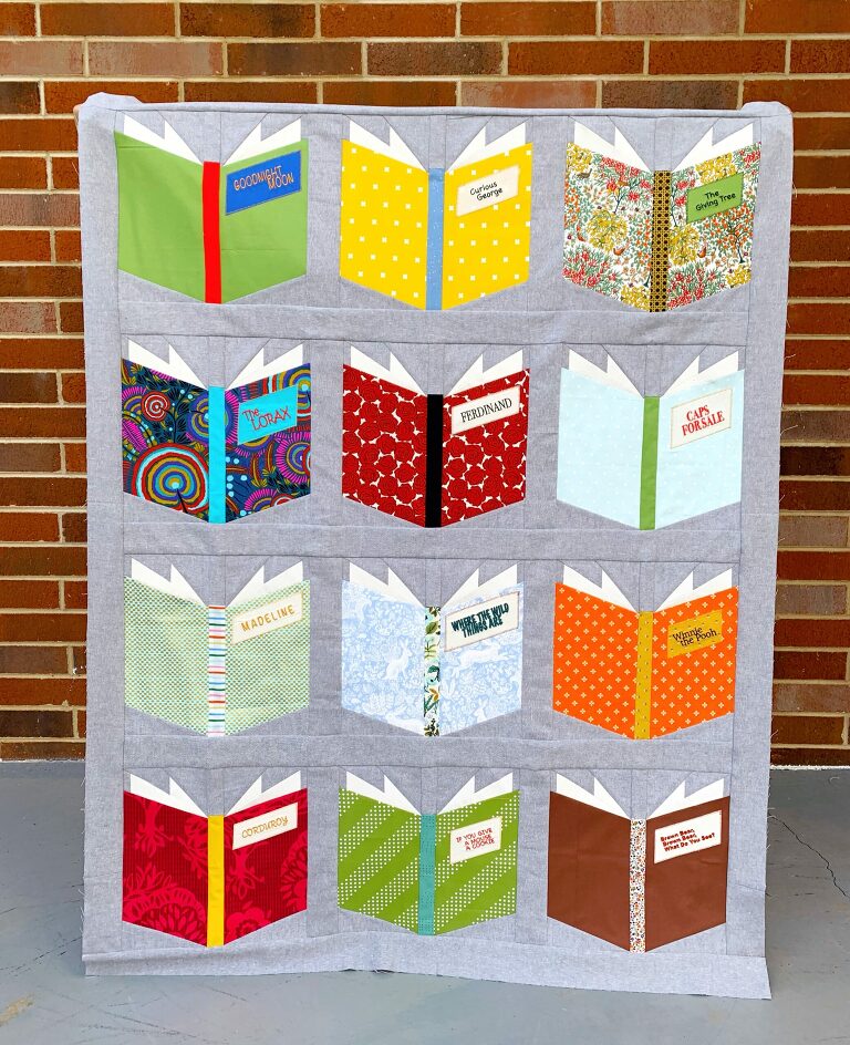 Embroidered Book Nerd Quilt with Janome Skyline S9