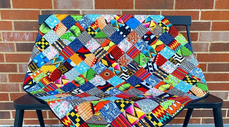 ethnic baby quilt