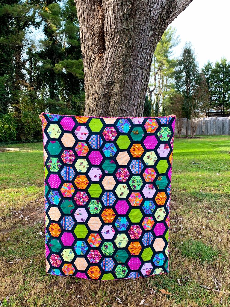 a honeycomb quilt for Bea by Olivia Jane Handcrafted