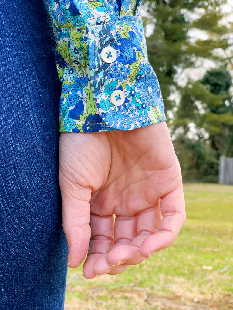 Perfect Shirt in Japanese Liberty by Olivia Jane Handcrafted