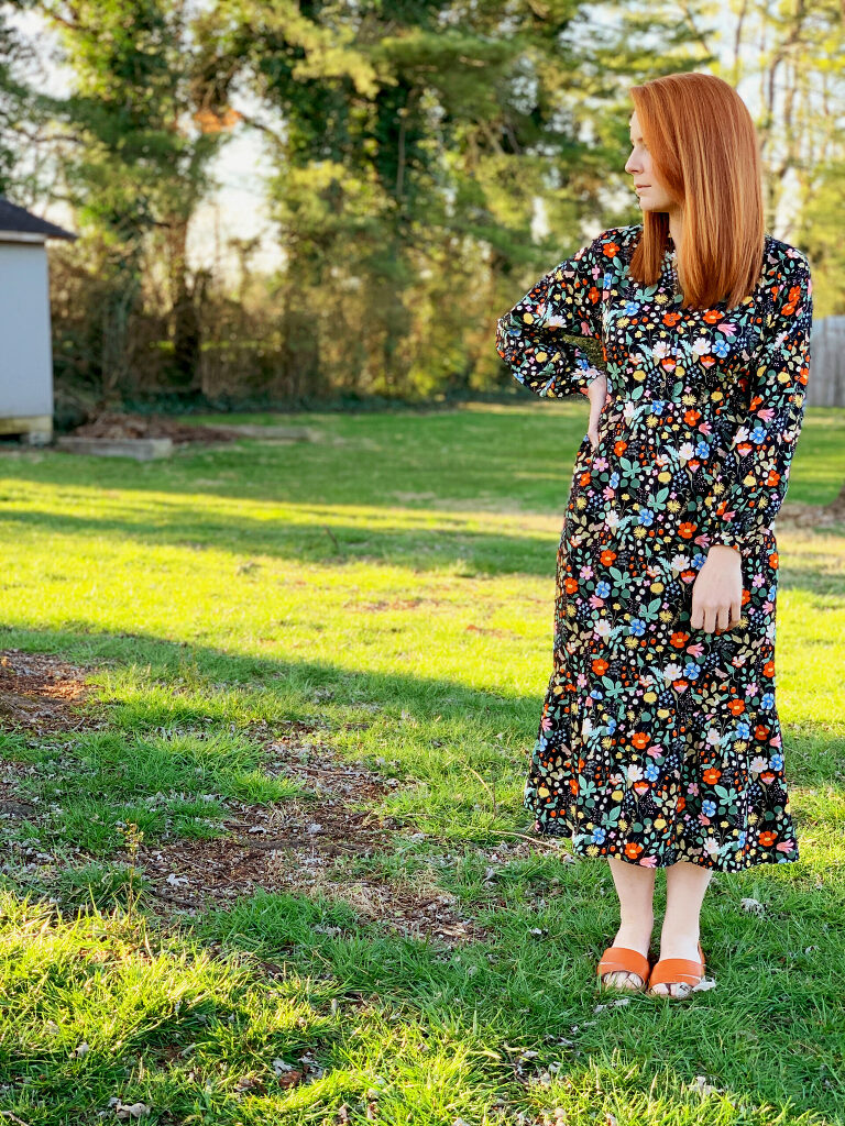 Rifle Paper Co Strawberry Fields fabric Fringe Dress