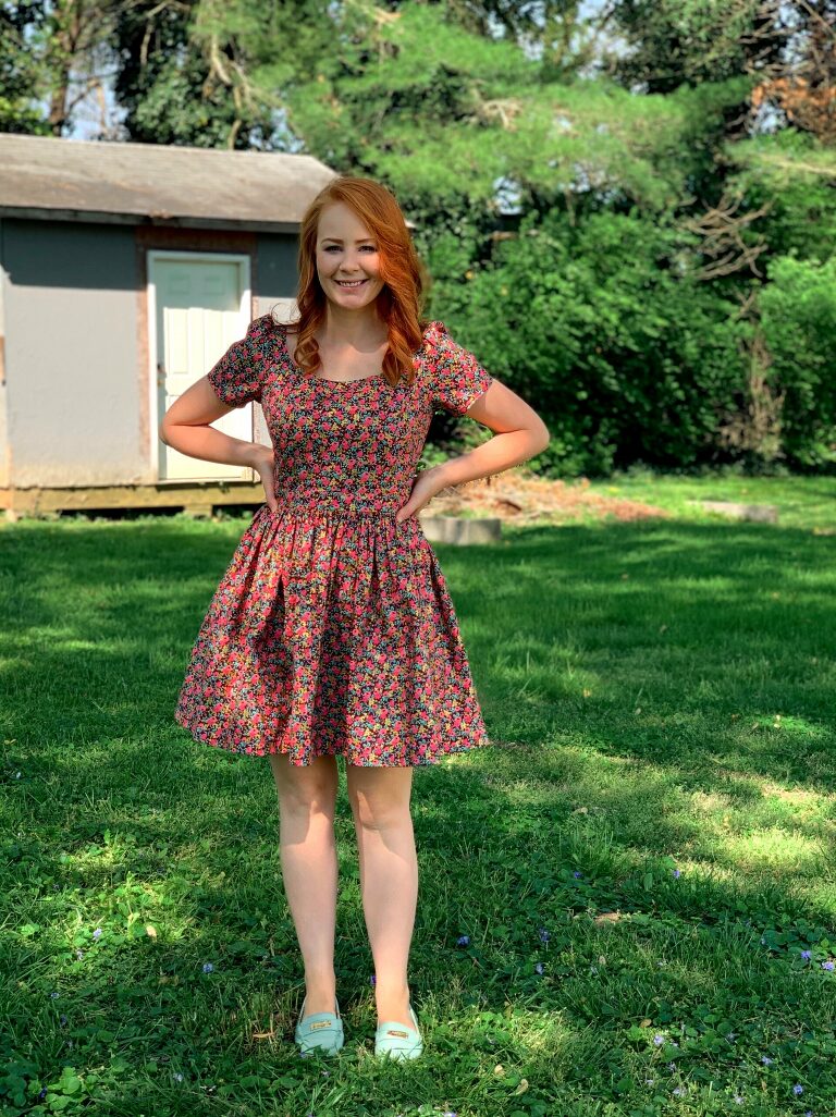 Michelle My Belle dress in Rifle Paper Co rosa