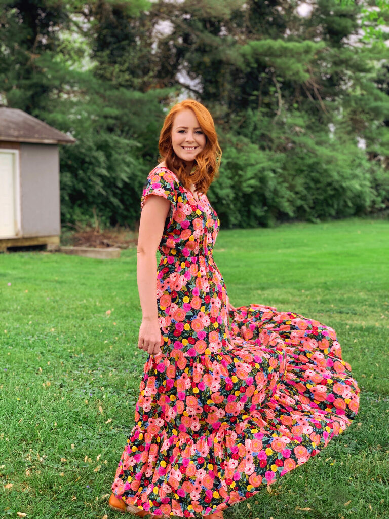 Rifle Paper co Juliet Rose rayon Kimmy Dress