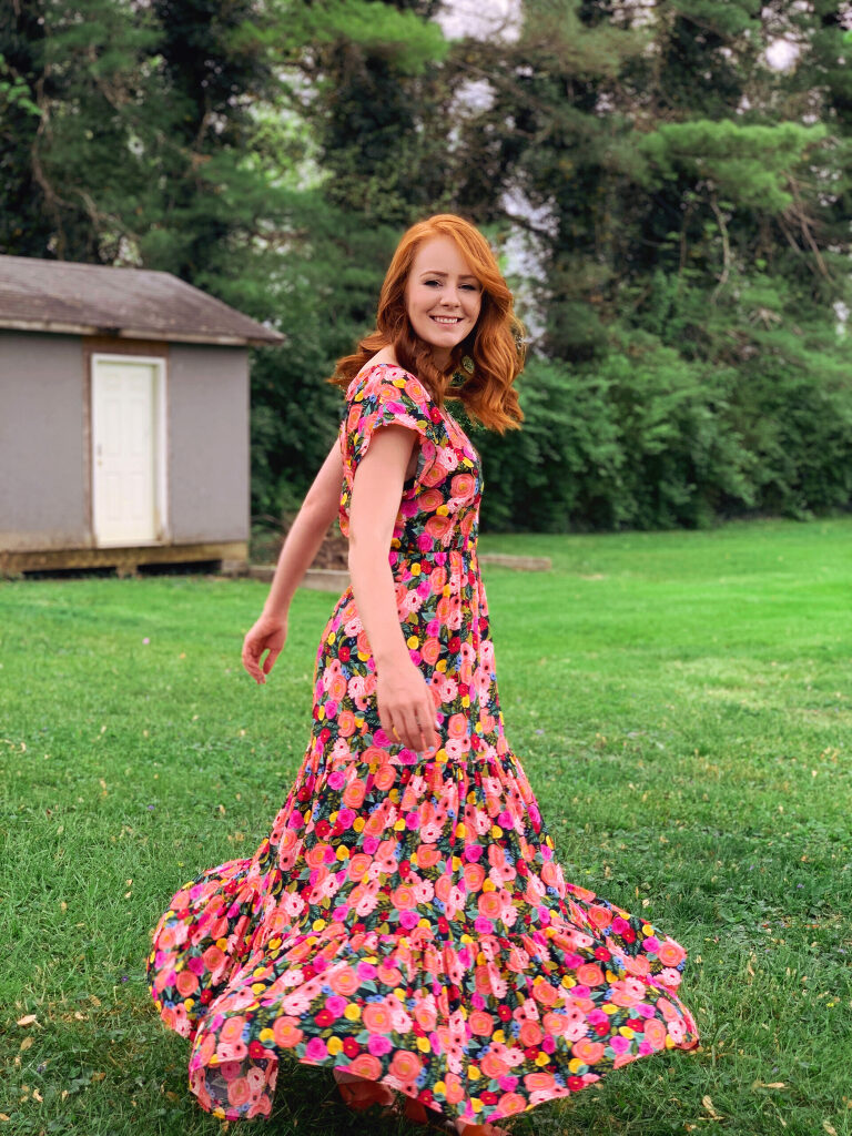 The Long Sleeve Juliet Dress in Full Bloom