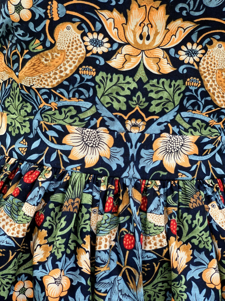 William Morris, Strawberry Thief, and a new dress 