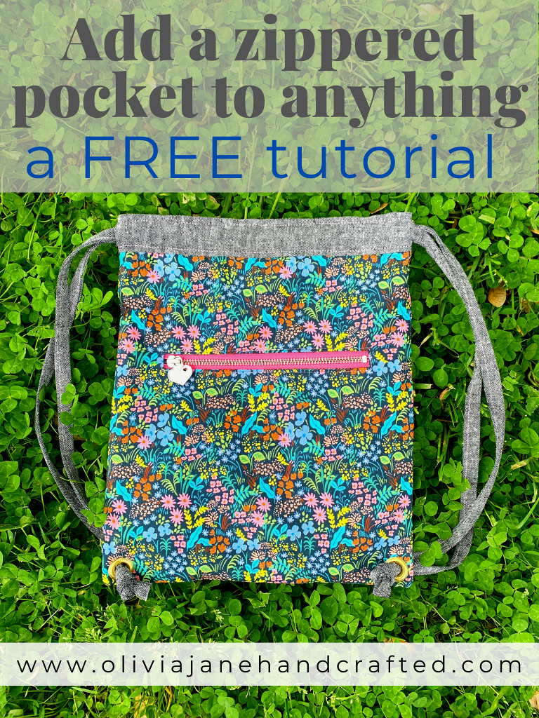 hidden zipper pocket tutorial 