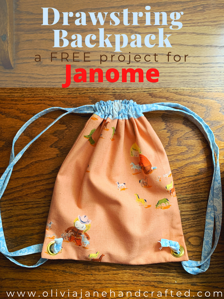 Drawstring Backpack Free Project for Janome