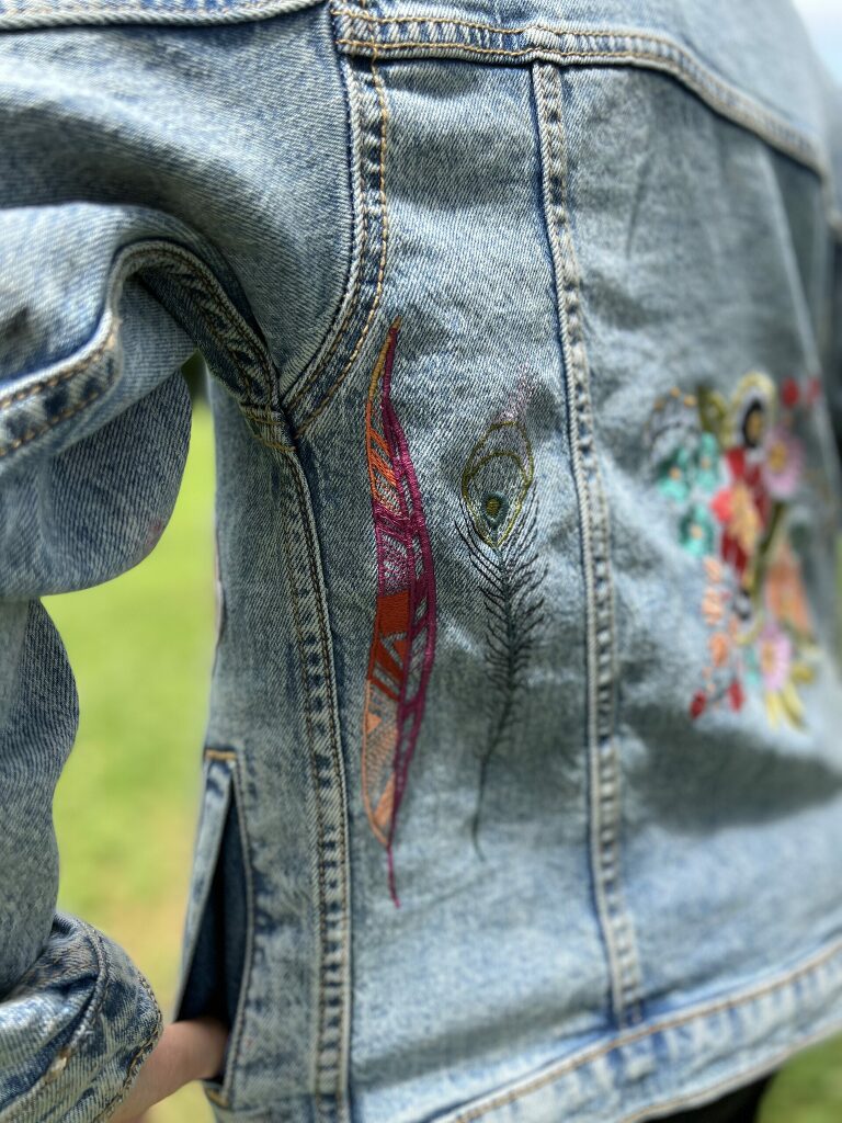 Embroidered jacket clearance