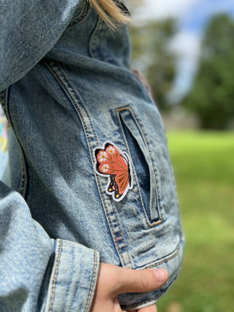 Embroidered Denim Jacket : Olivia Jane Handcrafted