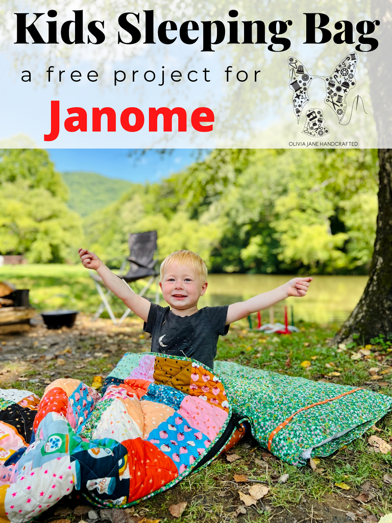 Kids Sleeping Bag a Janome project Olivia Jane Handcrafted