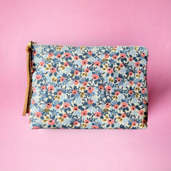 medium multi-use bag in rifle paper co blue rosa