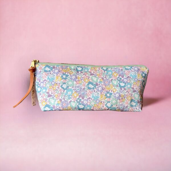 pencil pouch in liberty Michelle blue