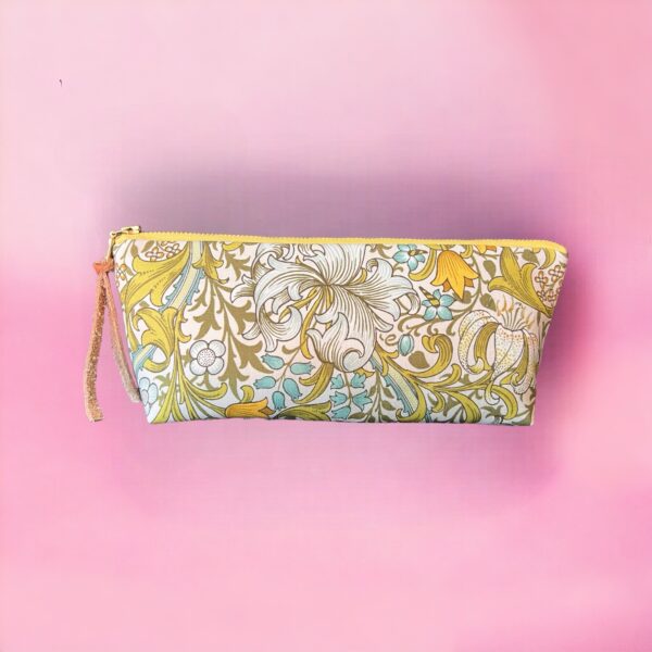 pencil pouch in William morris golden lily